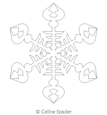 Digital Quilting Design Pretty Snowflake 2 by Celine Spader.