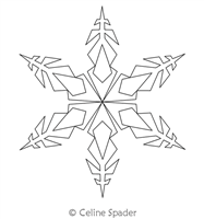 Digital Quilting Design Pretty Snowflake 3 by Celine Spader.
