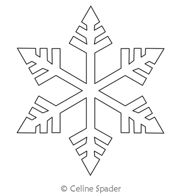 Digital Quilting Design Pretty Snowflake 5 by Celine Spader.