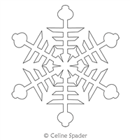 Digital Quilting Design Pretty Snowflake 6 by Celine Spader.