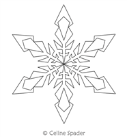 Digital Quilting Design Pretty Snowflake 7 by Celine Spader.