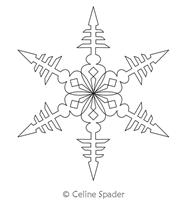 Digital Quilting Design Pretty Snowflake 8 by Celine Spader.
