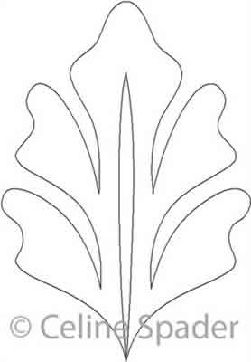 Digital Quilting Design Windblown Petals Motif by Celine Spader.