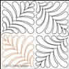 Digital Quilting Design Fast and Fun Feather II by Celine Spader.