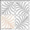 Digital Quilting Design Fast and Fun Feather by Celine Spader.