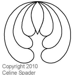 Digital Quilting Design Celine's Feathered Orb by Celine Spader.