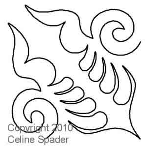 Digital Quilting Design Celine's Southwest Quarter Block by Celine Spader.