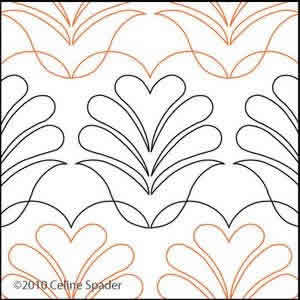 Digital Quilting Design True Heart Border Panto by Celine Spader.