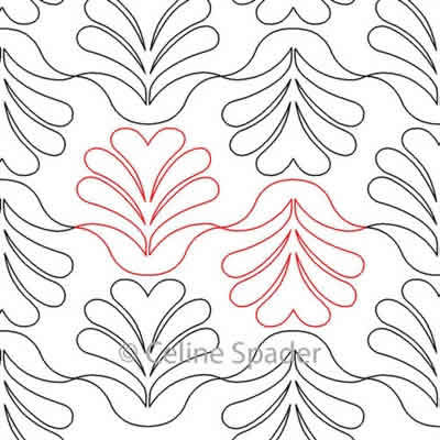 Digital Quilting Design True Heart Border or Panto 2 by Celine Spader.