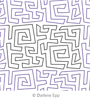 Digital Quilting Design Crazy Mazey by Darlene Epp.