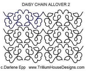 Digital Quilting Design Daisy Chain Allover 2 by Darlene Epp.