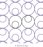 Digital Quilting Design Dubble Bubble by Darlene Epp.