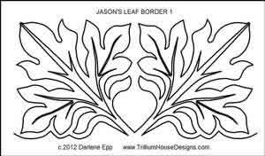 Digital Quilting Design Jason's Leaf Border 1 by Darlene Epp.