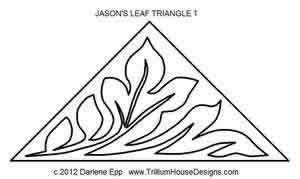Digital Quilting Design Jason's Leaf Tri 1 by Darlene Epp.