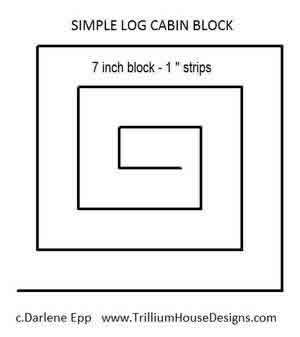 Digital Quilting Design Log Cabin Simple by Darlene Epp.