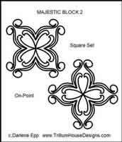 Digital Quilting Design Majestic Block 2 by Darlene Epp.