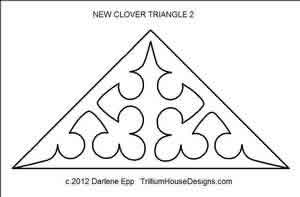 Digital Quilting Design New Clover Triangle 2 by Darlene Epp.