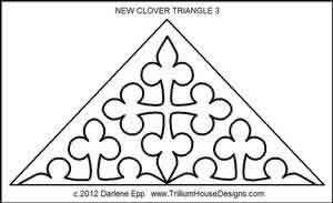 Digital Quilting Design New Clover Triangle 3 by Darlene Epp.