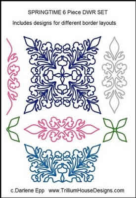 Digital Quilting Design Springtime DWR Set by Darlene Epp.