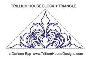 Digital Quilting Design Tropicana Block 1 Triangle by Darlene Epp.