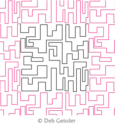 Digital Quilting Design A-Maze-Ing 2 E2E by Deb Geissler.