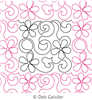 Digital Quilting Design Asian Elegance Flower Swirls 2 E2E by Deb Geissler.