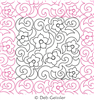 Digital Quilting Design Asian Elegance Flower Swirls 3A E2E by Deb Geissler.