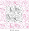 Digital Quilting Design Asian Elegance Flower with Butterfly 1A E2E by Deb Geissler.