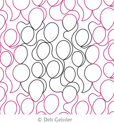 Digital Quilting Design Balloons 1 E2E by Deb Geissler.