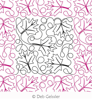 Digital Quilting Canadian Maple 2 E2E by Deb Geissler.