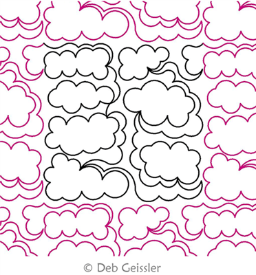 Digital Quilting Design Clouds 2 E2E by Deb Geissler.