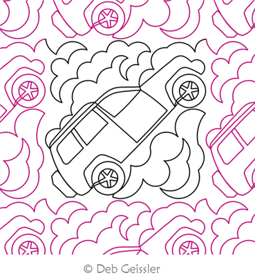 Digital Quilting Design Jeep E2E by Deb Geissler.