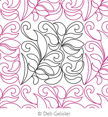 Digital Quilting Design Leafy Vine 2 E2E by Deb Geissler.