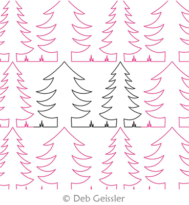 Digital Quilting Design Pine Tree 2 Border by Deb Geissler.