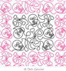 Digital Quilting Design Skulls & Crossbones E2E by Deb Geissler.