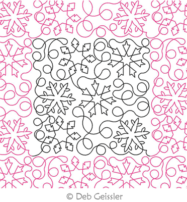 Digital Quilting Design Snowflakes 1 E2E by Deb Geissler.