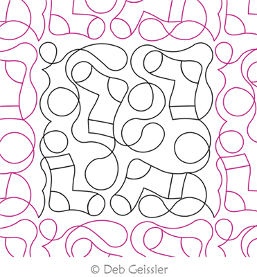 Digital Quilting Design Sock Loops 2 E2E by Deb Geissler.
