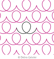 Loop D Loop Border 1 by Deb Geissler. This image demonstrates how this computerized pattern will stitch out once loaded on your robotic quilting system. A full page pdf is included with the design download.
