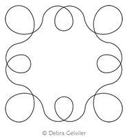 Loop D Loop Simple Frame by Deb Geissler. This image demonstrates how this computerized pattern will stitch out once loaded on your robotic quilting system. A full page pdf is included with the design download.