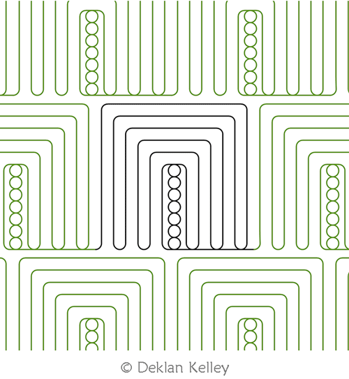 Grayble by Deklan Kelley. This image demonstrates how this computerized pattern will stitch out once loaded on your robotic quilting system. A full page pdf is included with the design download.