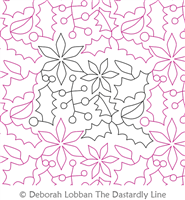 Christmas by Deborah Lobban. This image demonstrates how this computerized pattern will stitch out once loaded on your robotic quilting system. A full page pdf is included with the design download.