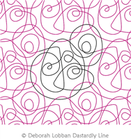 Circular Scribble by Deborah Lobban. This image demonstrates how this computerized pattern will stitch out once loaded on your robotic quilting system. A full page pdf is included with the design download.