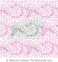 Feather Fern by Deborah Lobban. This image demonstrates how this computerized pattern will stitch out once loaded on your robotic quilting system. A full page pdf is included with the design download.