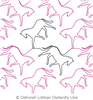 Horses by Deborah Lobban. This image demonstrates how this computerized pattern will stitch out once loaded on your robotic quilting system. A full page pdf is included with the design download.