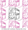 London Bus by Deborah Lobban. This image demonstrates how this computerized pattern will stitch out once loaded on your robotic quilting system. A full page pdf is included with the design download.