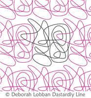 Organized Scribble by Deborah Lobban. This image demonstrates how this computerized pattern will stitch out once loaded on your robotic quilting system. A full page pdf is included with the design download.