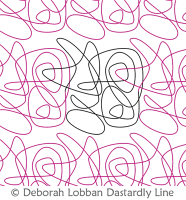 Organized Scribble by Deborah Lobban. This image demonstrates how this computerized pattern will stitch out once loaded on your robotic quilting system. A full page pdf is included with the design download.