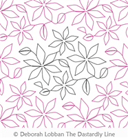 Poinsettia by Deborah Lobban. This image demonstrates how this computerized pattern will stitch out once loaded on your robotic quilting system. A full page pdf is included with the design download.