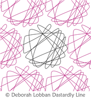 Scribble by Deborah Lobban. This image demonstrates how this computerized pattern will stitch out once loaded on your robotic quilting system. A full page pdf is included with the design download.