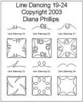Digital Quilting Design Line Dancing 19-24 by Diana Phillips.